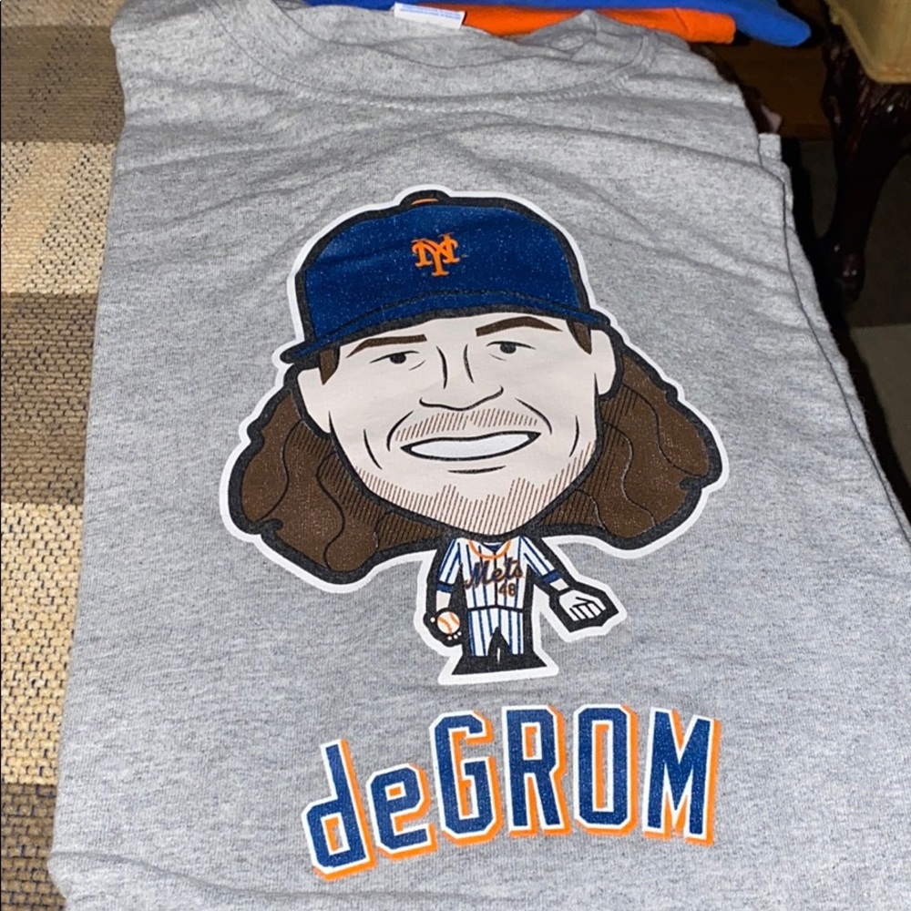 De Grom Mets Men’s Grey Shirt